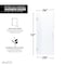 Anzzi Passion Series 24 in. by 70 in. Frameless Hinged shower door in Brushed Nickel with Frosted Glass and Handle SD-AZ8075-01BNF - alternate 2